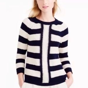 J. Crew Striped Chunky Knit Sweater Small